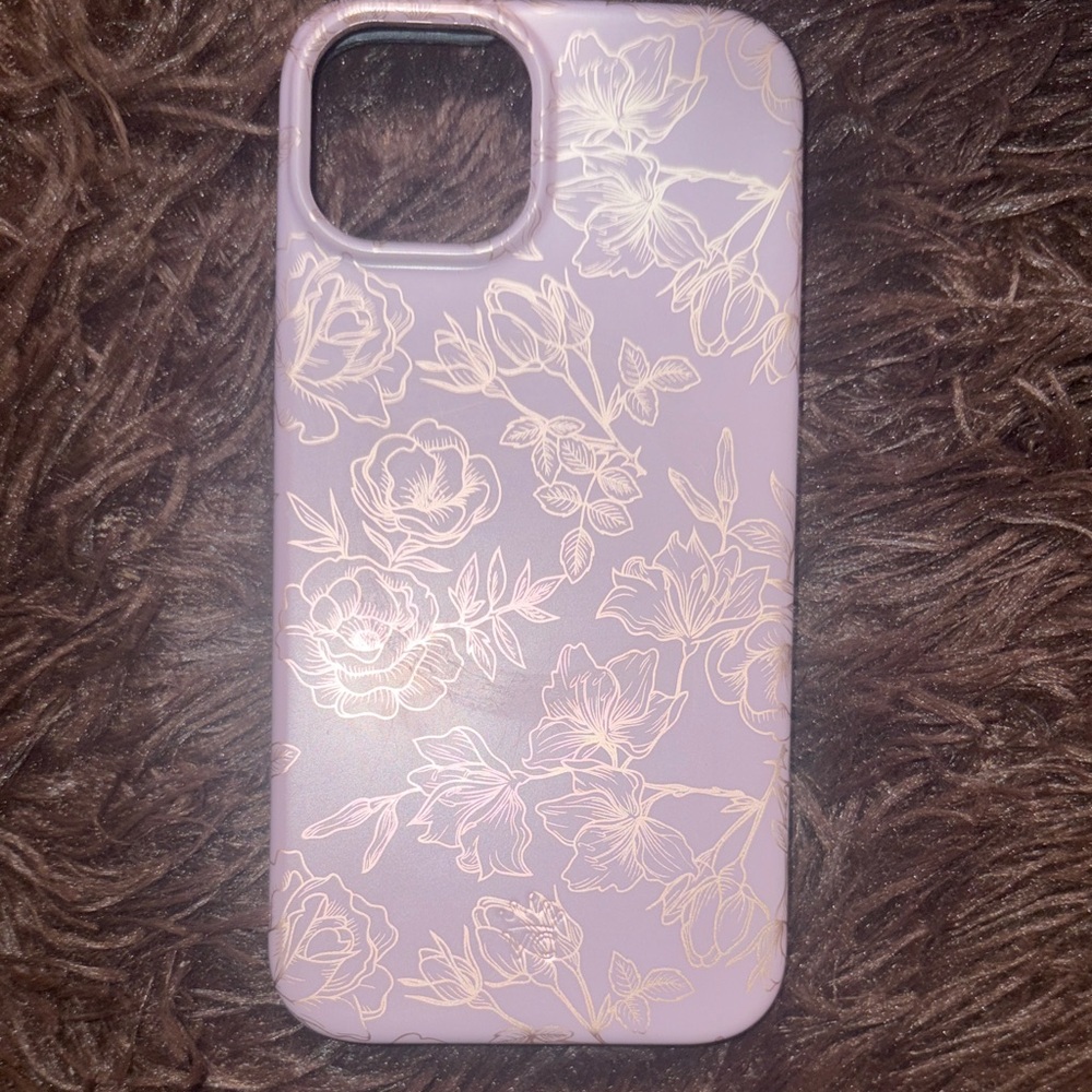 Velvet Caviar Dusty Rose Chrome Floral iPhone 14 Case